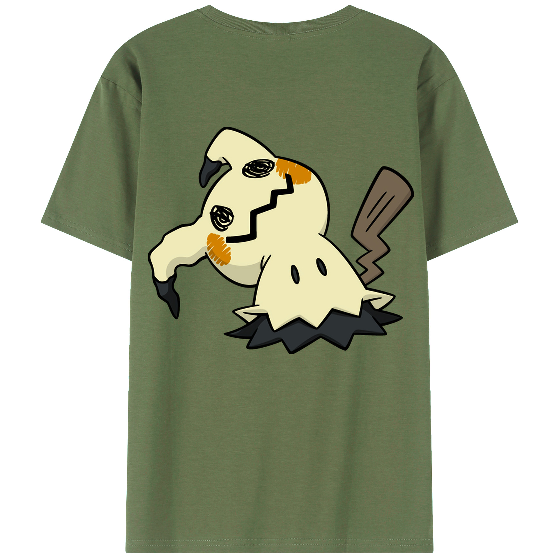 （画像用） ポケットモンスター Pokémon 綿100％ メンズ半袖Tシャツ（バックプリント） 通気性